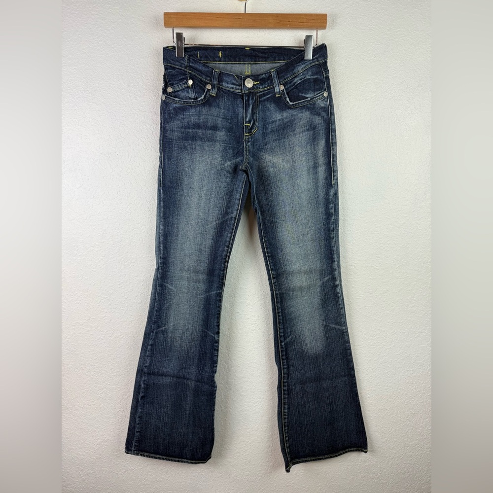 Rock & Republic pink rhinestone Y2K vintage jeans low waist 26 long - Picture 2 of 8
